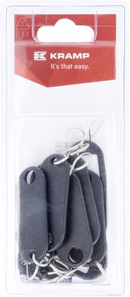 Llavero con etiqueta negro (10 uds.) 1 Llavero con etiqueta negro (10 uds.)