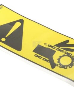 Decal warning: Chain transmission