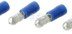 Conector tipo bala macho, azul Ø5 mm - 1,5-2,5 mm² (6 uds.)