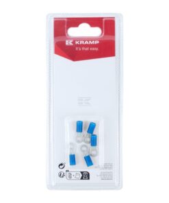 Terminal de ojal para cable, azul Ø4mm - 1.5-2.5mm² (5 uds.)