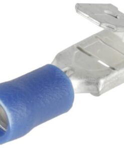 Terminal de crimpar hembra-macho para cable, azul, 6,3 mm - 1,5-2,5 mm² (6 uds.)