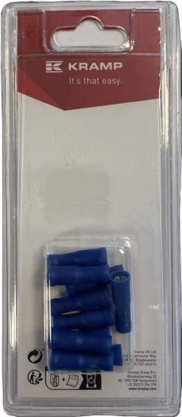 Conector bala, hembra, azul, Ø5mm - 1,5-2,5mm² (10 ud.) 1 Conector bala, hembra, azul, Ø5mm - 1,5-2,5mm² (10 ud.)