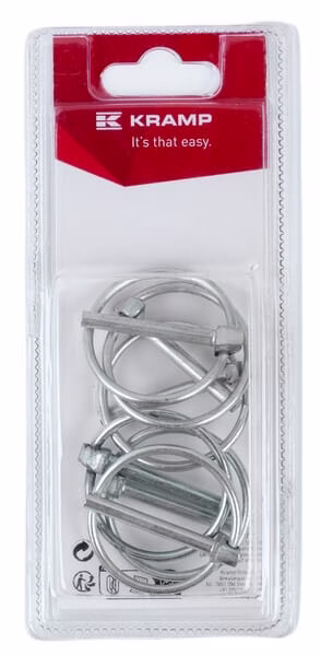 Pasador de enganche de seguridad con anilla, 4,5 mm x 36 mm (6 uds.)