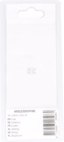 Fusible 3 A x 20 mm, Vidrio (4 uds.) 2 Fusible 3 A x 20 mm, Vidrio (4 uds.)