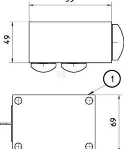 Bloque de retorno 2x3/4