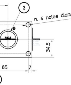 Bloque de retorno 2x3/4