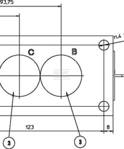 Bloque de retorno 3x3/4