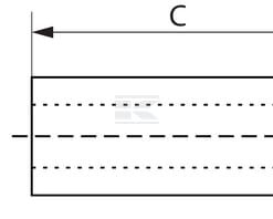 Distanciador de nylon 6,2x10x20