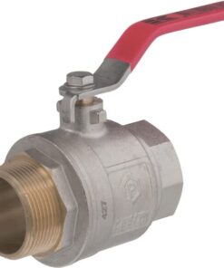 Válvula de bola BSP hembra/macho 1.1/2", con palanca de acero inoxidable