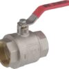 Válvula de bola BSP 2x hembra 1.1/2", con palanca de acero inoxidable