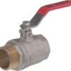 Válvula de bola BSP hembra/macho 1.1/4", con palanca de acero inoxidable
