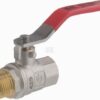 Válvula de bola BSP hembra/macho 1/2", con palanca de acero inoxidable