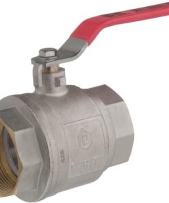 Válvula de bola BSP 2x hembra 2", con palanca de acero inoxidable