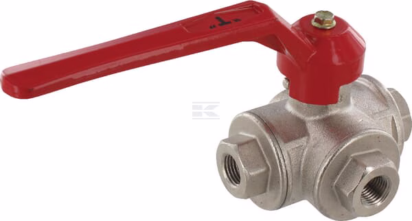 Válvula de esfera T 1/4" IT/IT, 3 vías 1 Válvula de esfera T 1/4" IT/IT, 3 vías