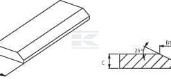 Cuchilla desgaste cazo 100 x 12 x 3000 mm HB500 Kramp