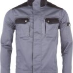 Chaqueta trabajo, gris-negro, 2XS, Kramp