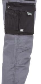 Pantalón de trabajo unisex, gris-negro, talla 2XS, Kramp Original
