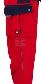 Pantalón trabajo, unisex, rojo-azul, talla S,Kramp Original