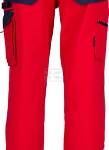 Pantalón de trabajo unisex, rojo-azul, talla XS, Kramp Original
