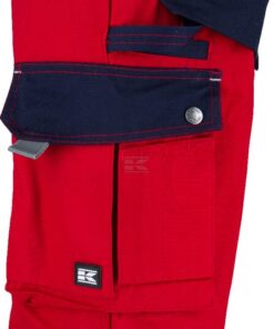 Pantalón trabajo, unisex, rojo-azul, talla S,Kramp Original