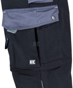 Pantalón de trabajo unisex, negro-gris, talla M, Kramp Original