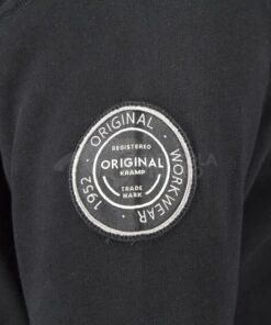 Sudadera unisex, negra-gris, algodón-poliester, L, Kramp Original