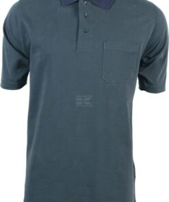 Polo, color verde-azul/poliester, 2XS