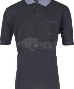 Polo, color negro-gris, XS