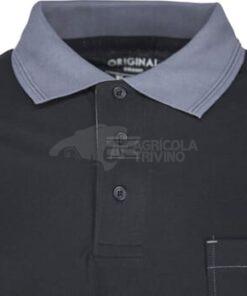 Polo, color negro-gris, XS