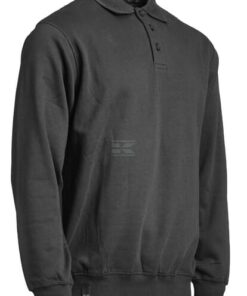 Sudadera polo, color negro, 2XL