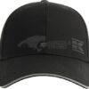 Gorra de béisbol negra con visera gris