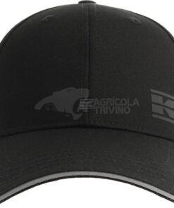 Gorra de béisbol negra con visera gris