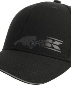 Gorra de béisbol negra con visera gris