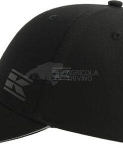 Gorra de béisbol negra con visera gris