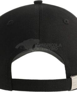 Gorra de béisbol negra con visera gris