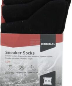 Calcetines deportivos de caña baja, talla 43-46, negro, 3 pares 9 Calcetines deportivos de caña baja, talla 43-46, negro, 3 pares