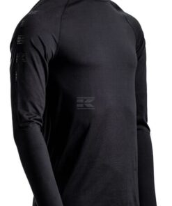 Camiseta térmica, talla XL, negra