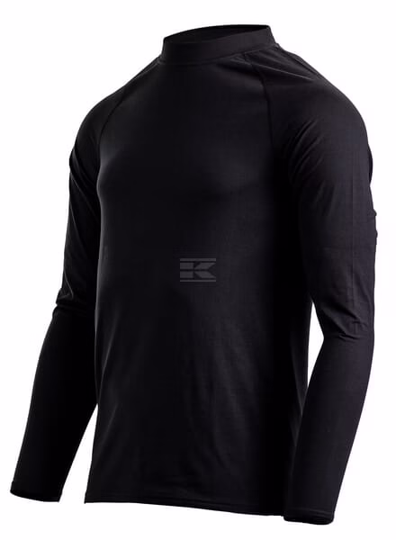 Camiseta térmica, talla 2XL, negra