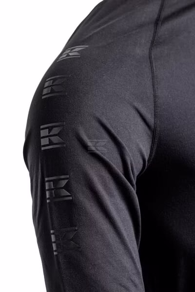 Camiseta térmica, talla 2XL, negra