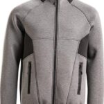 Chaqueta térmica con capa de aire, gris jaspeado, 5XL