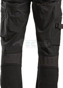 Pantalón, unisex, talla 5XL, cintura: 124-134 cm, largo: 83,5 cm, negro 4 Way Stretch, de Kramp