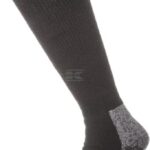 Calcetines térmicos de caña alta, talla 35-38, negro y gris