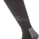 Calcetines térmicos de caña alta, talla 39-42, negro y gris