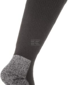 Calcetines térmicos de caña alta, talla 35-38, negro y gris