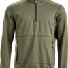 Forro polar 1/2 cremallera, color verde oliva, 5XL