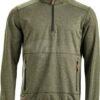 Forro polar 1/2 cremallera, color verde oliva, 3XL