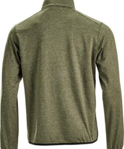 Forro polar 1/2 cremallera, color verde oliva, 4XL