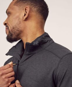 Forro polar 1/2 cremallera, color antracita, 2XL