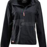 Camisa polar de mujer, 1/2 cremallera, color carbón, XL