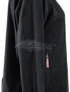 Camisa polar de mujer, 1/2 cremallera, color carbón, L 41 Camisa polar de mujer, 1/2 cremallera, color carbón, S